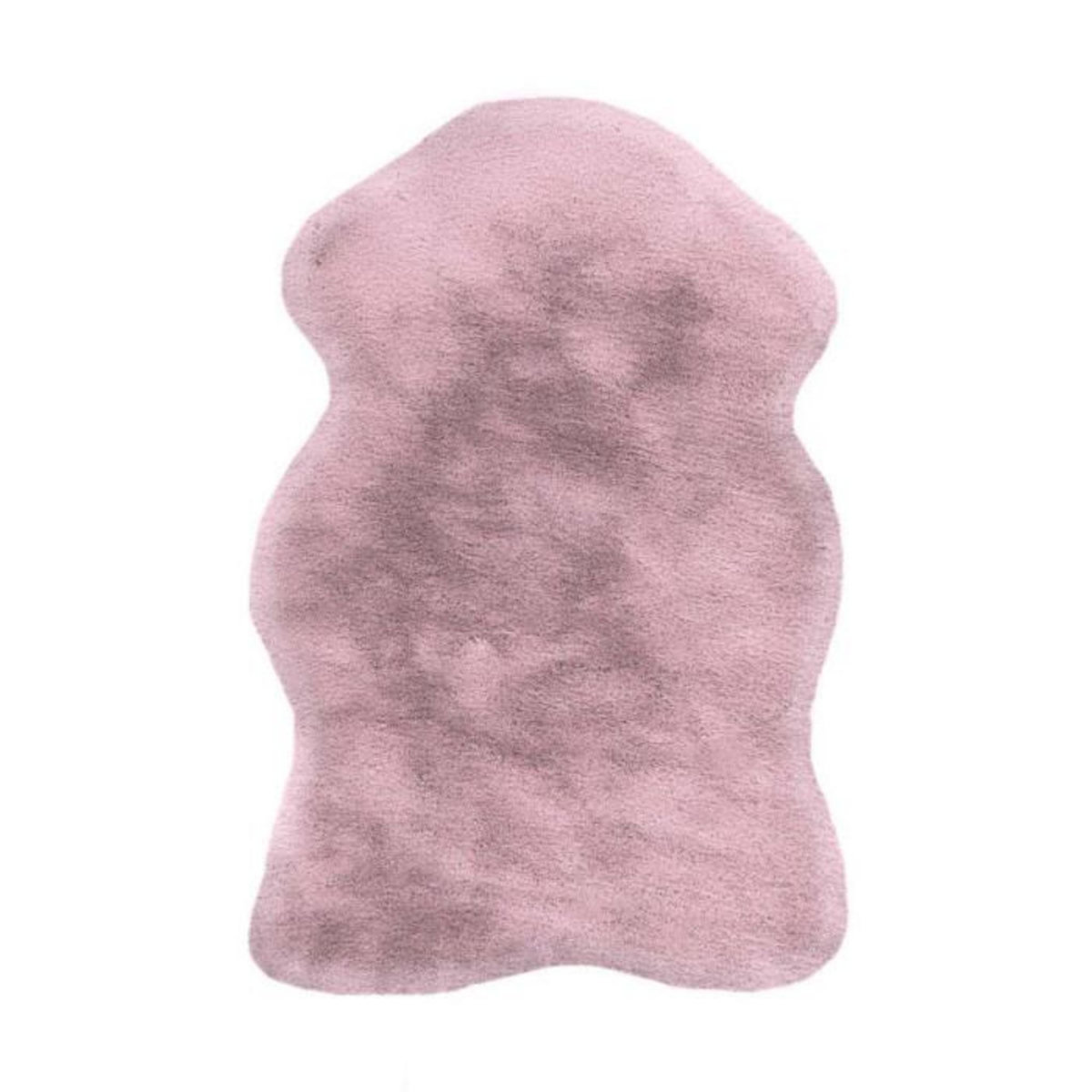 Paris Prix Tapis Uni Doux Poils Longs  Rabbit  60x90cm Rose