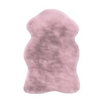 Paris Prix Tapis Uni Doux Poils Longs  Rabbit  60x90cm Rose