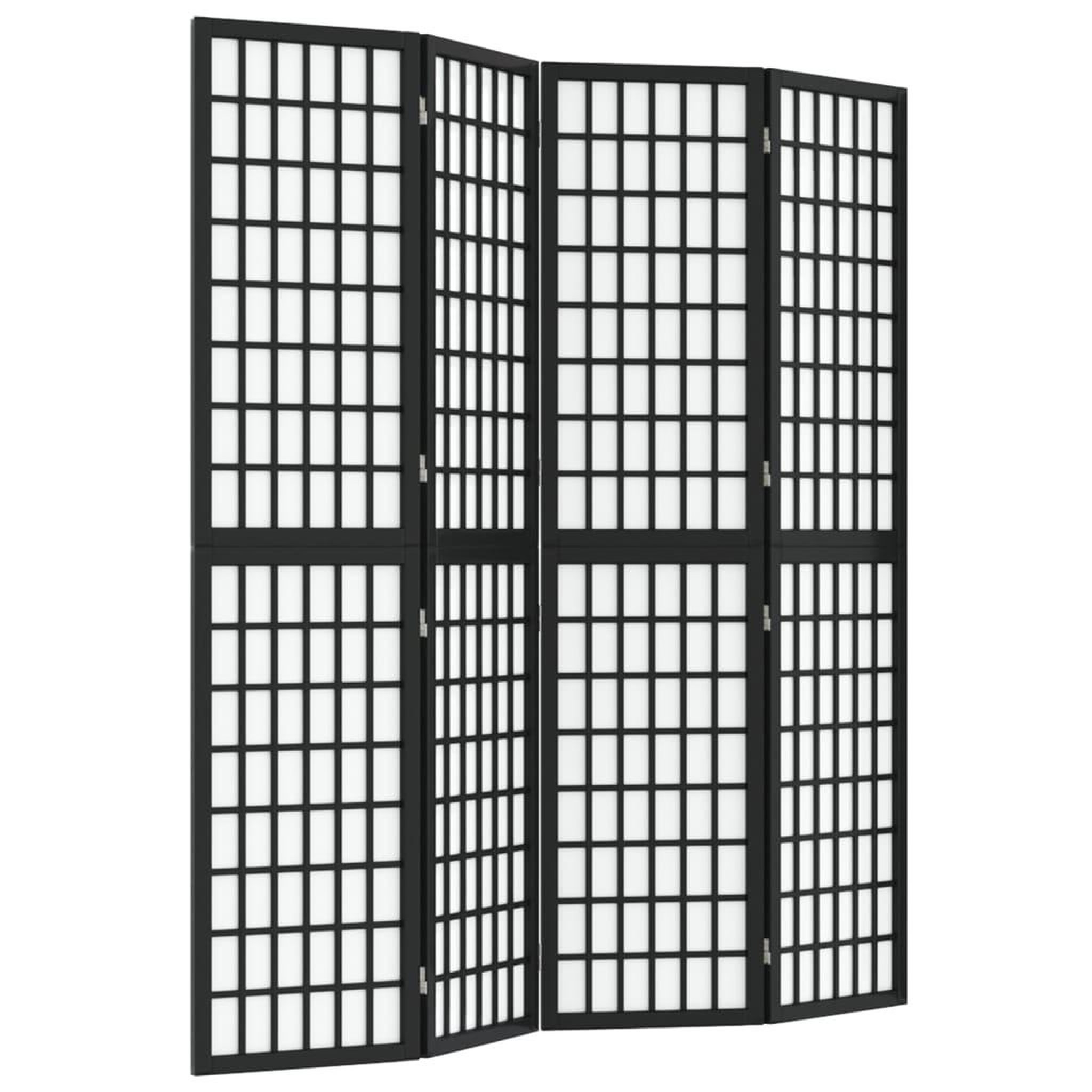 Voir la diapositive 2 : VIDAXL Cloison de separation pliable 4 panneaux 160x170 cm Noir