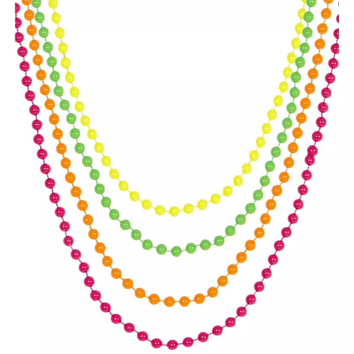 WIDMANN Set de 4 colliers de perles - Neon