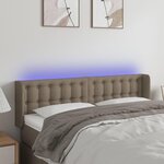 VIDAXL Tete de lit a LED Taupe 147x16x78/88 cm Tissu