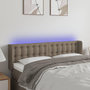Voir la diapositive 1 : VIDAXL Tete de lit a LED Taupe 147x16x78/88 cm Tissu