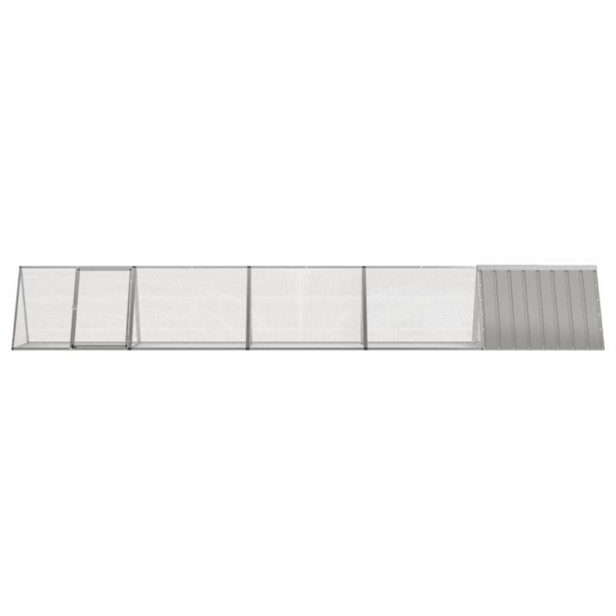 VIDAXL Cage pour lapin Gris 504,5x80,5x71 cm Acier galvanisé