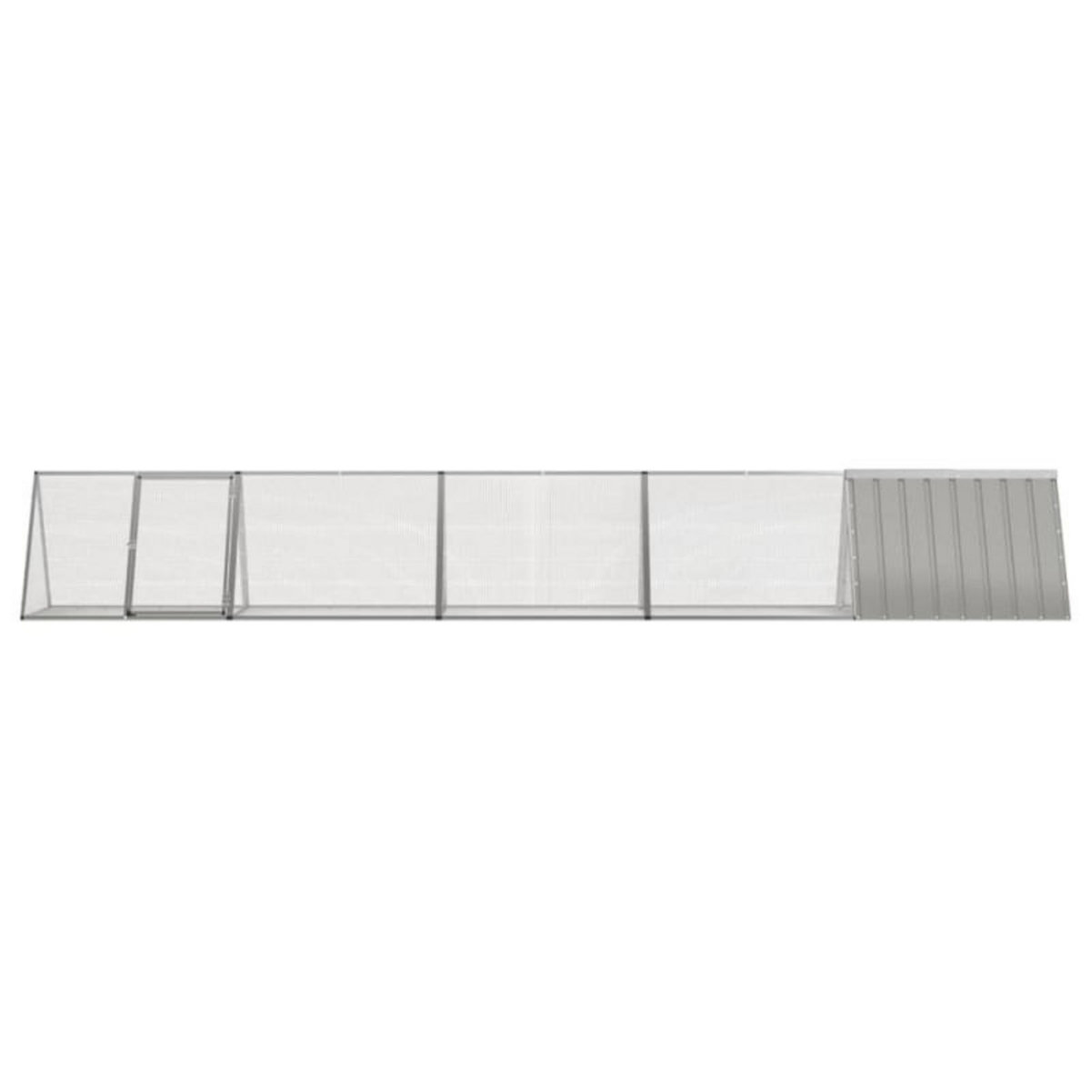 VIDAXL Cage pour lapin Gris 504,5x80,5x71 cm Acier galvanisé