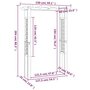 VIDAXL Arche pour rosiers 150 x 60 x 204 cm Bois impregne