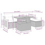 Voir la diapositive 6 : VIDAXL Salon de jardin avec coussins 6 pcs gris resine tressee acacia