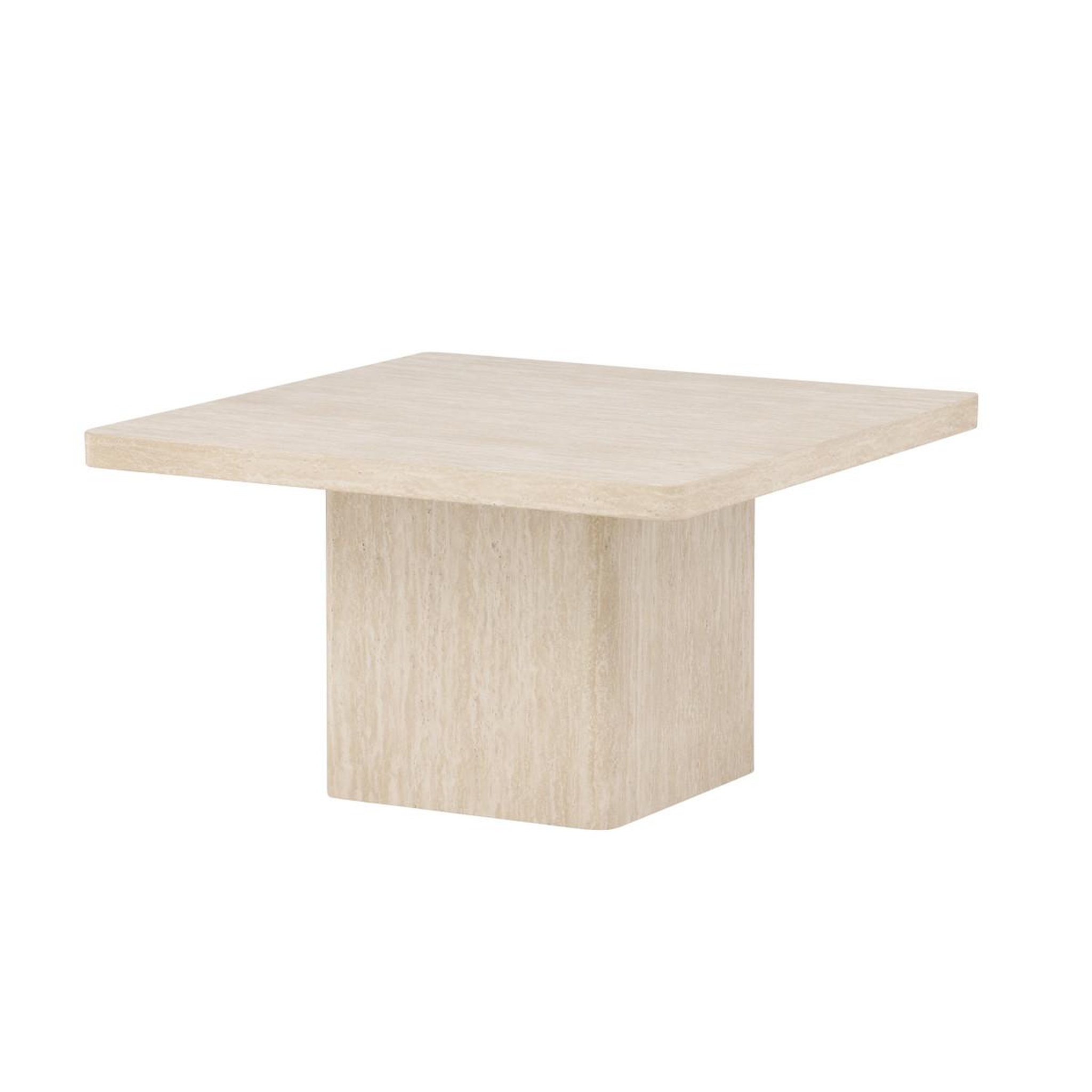 Voir la diapositive 3 : Paris Prix Table basse effet travertin  qvart  80cm beige
