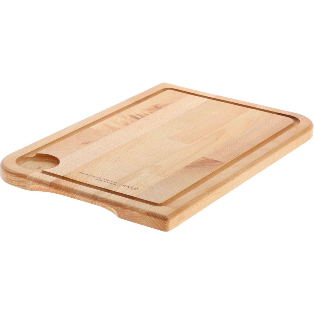 MIOGO Planche à découper hêtre véritable XXL