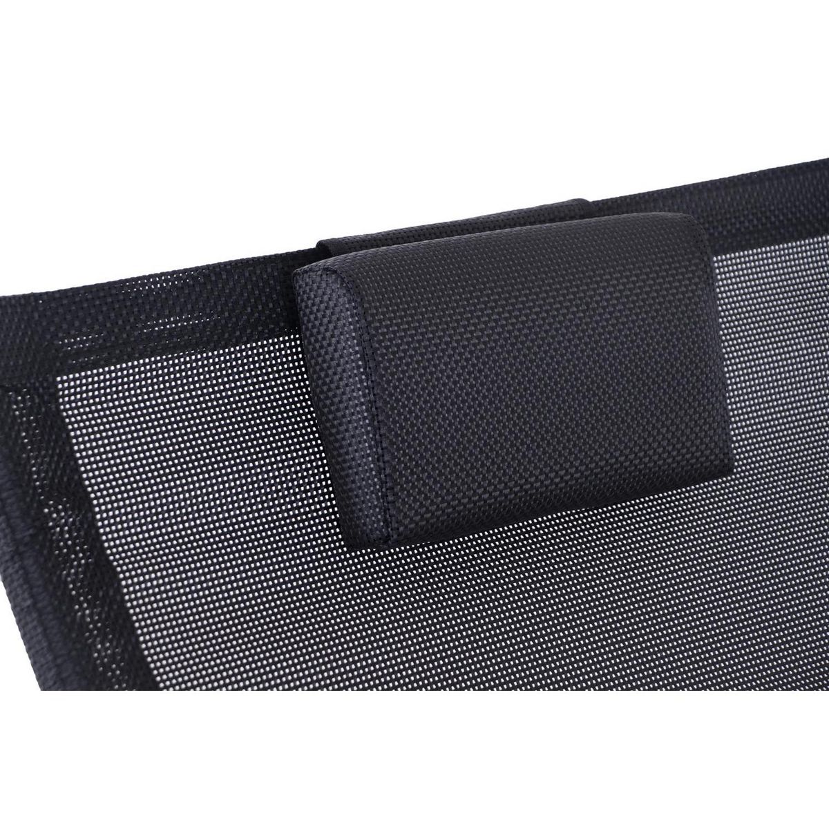 CONCEPT USINE Transat double à bascule avec auvent noir et gris HEIRA