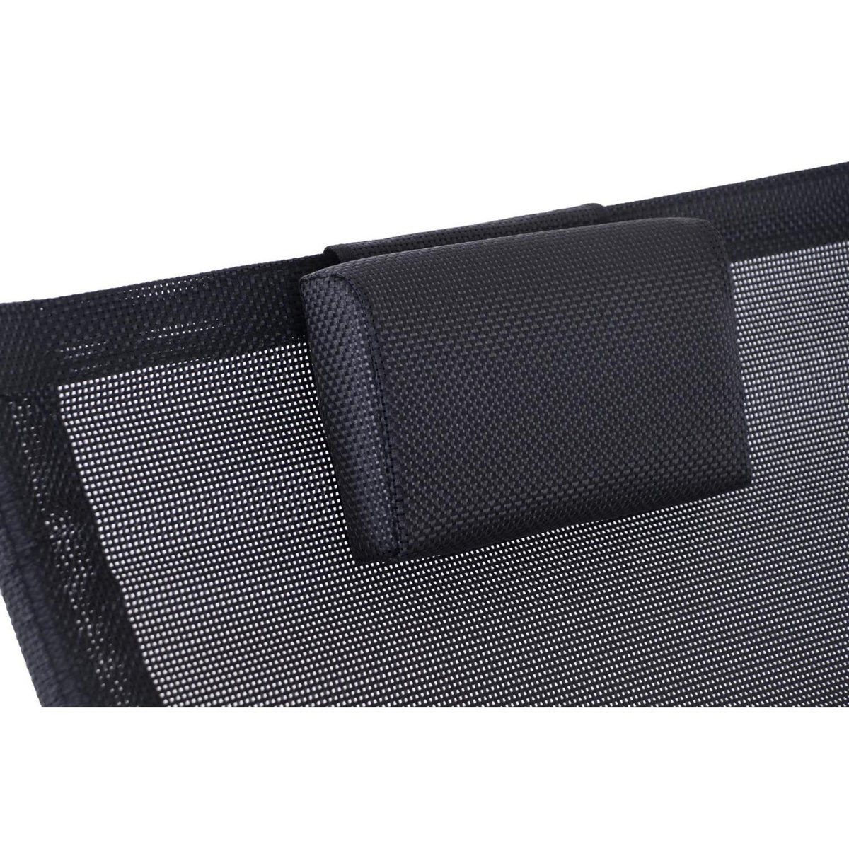 CONCEPT USINE Transat double à bascule avec auvent noir et gris HEIRA