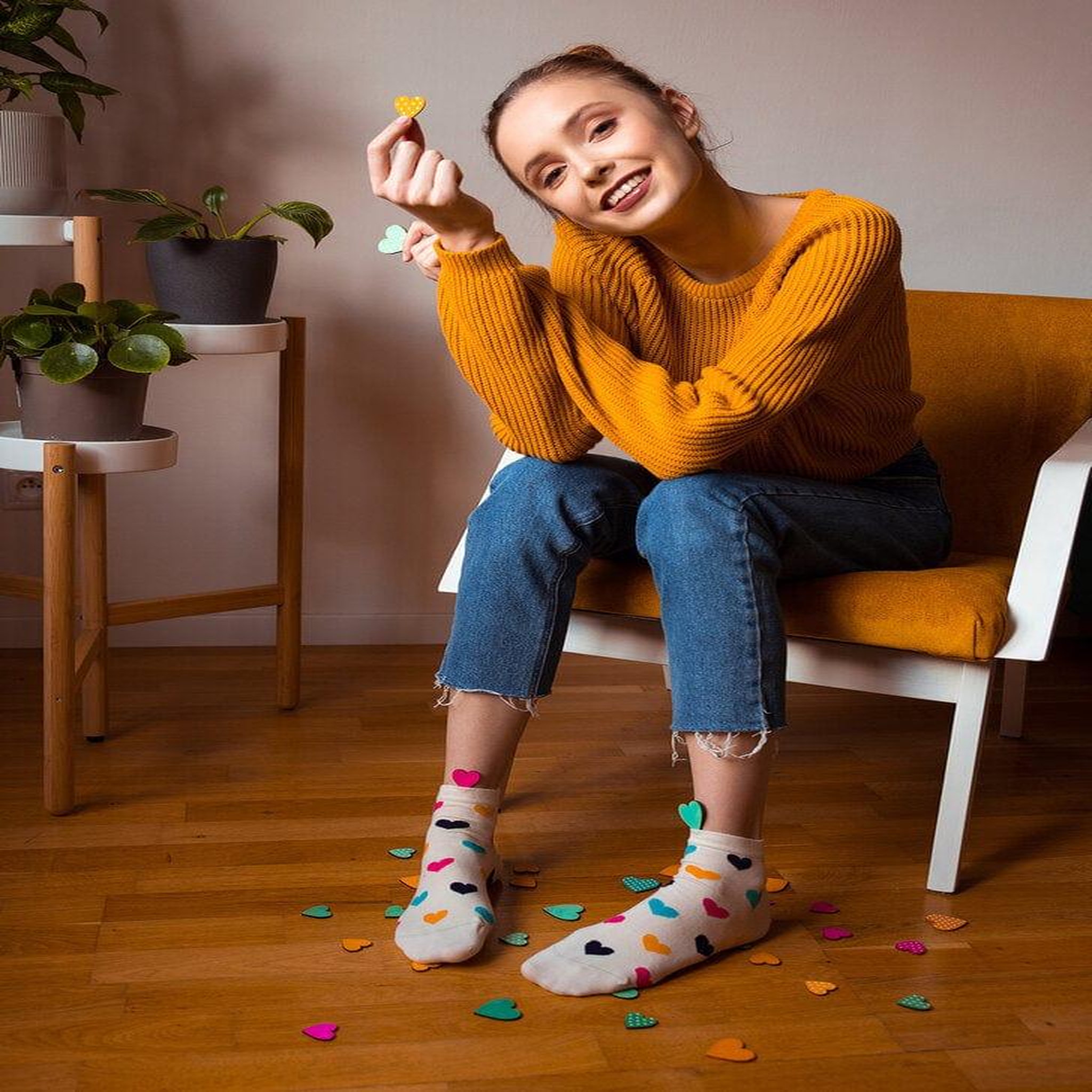 Voir la diapositive 4 : DEDOLES Socquettes cœurs colorés