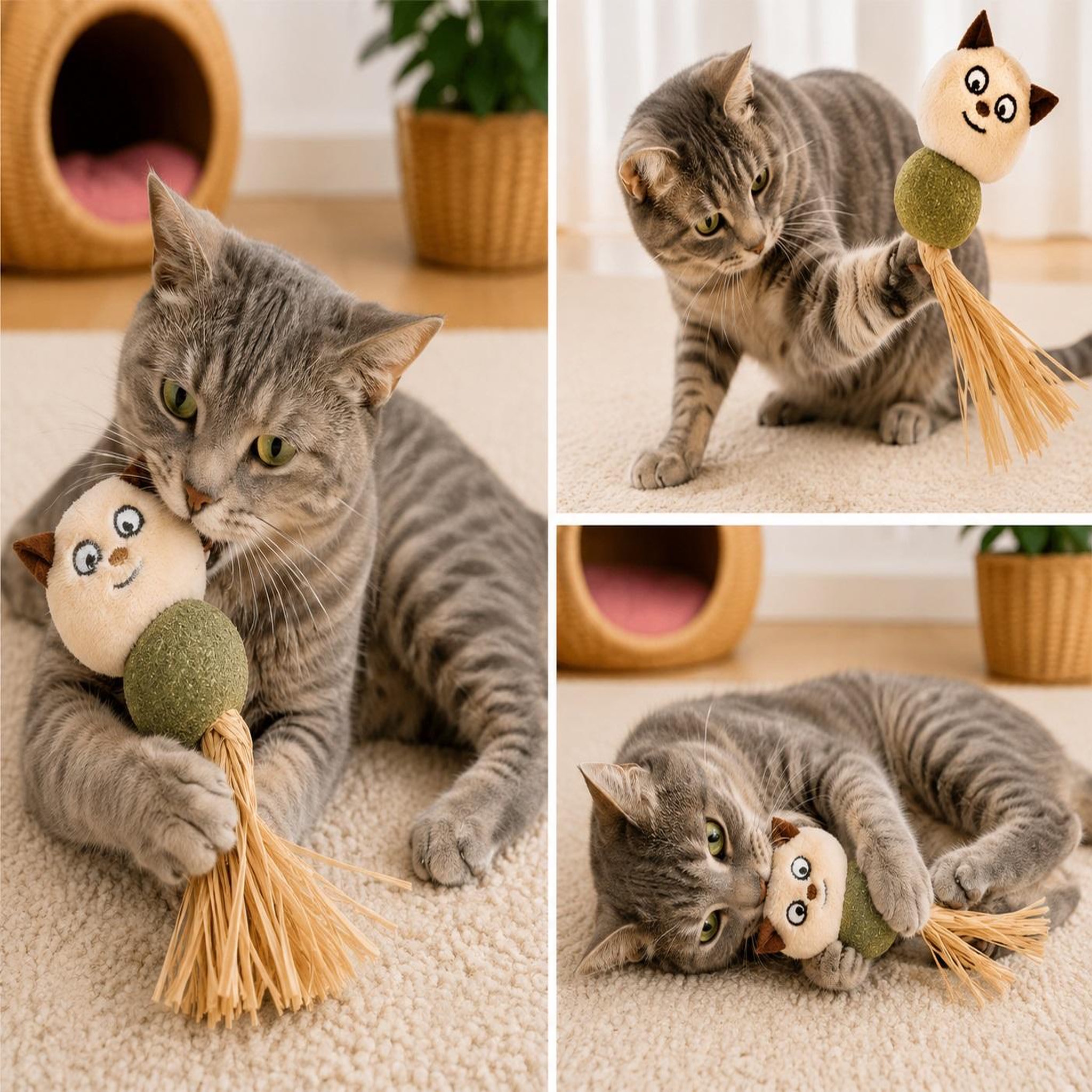 Voir la diapositive 4 : Eden Jouet pour chat katti avec balle de cataire