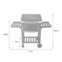 Voir la diapositive 4 : SWEEEK Barbecue Grill charbon de bois noir - Fumoir avec récupérateur de cendres. aérateurs. bac charbon ajustable et tablettes rabattables