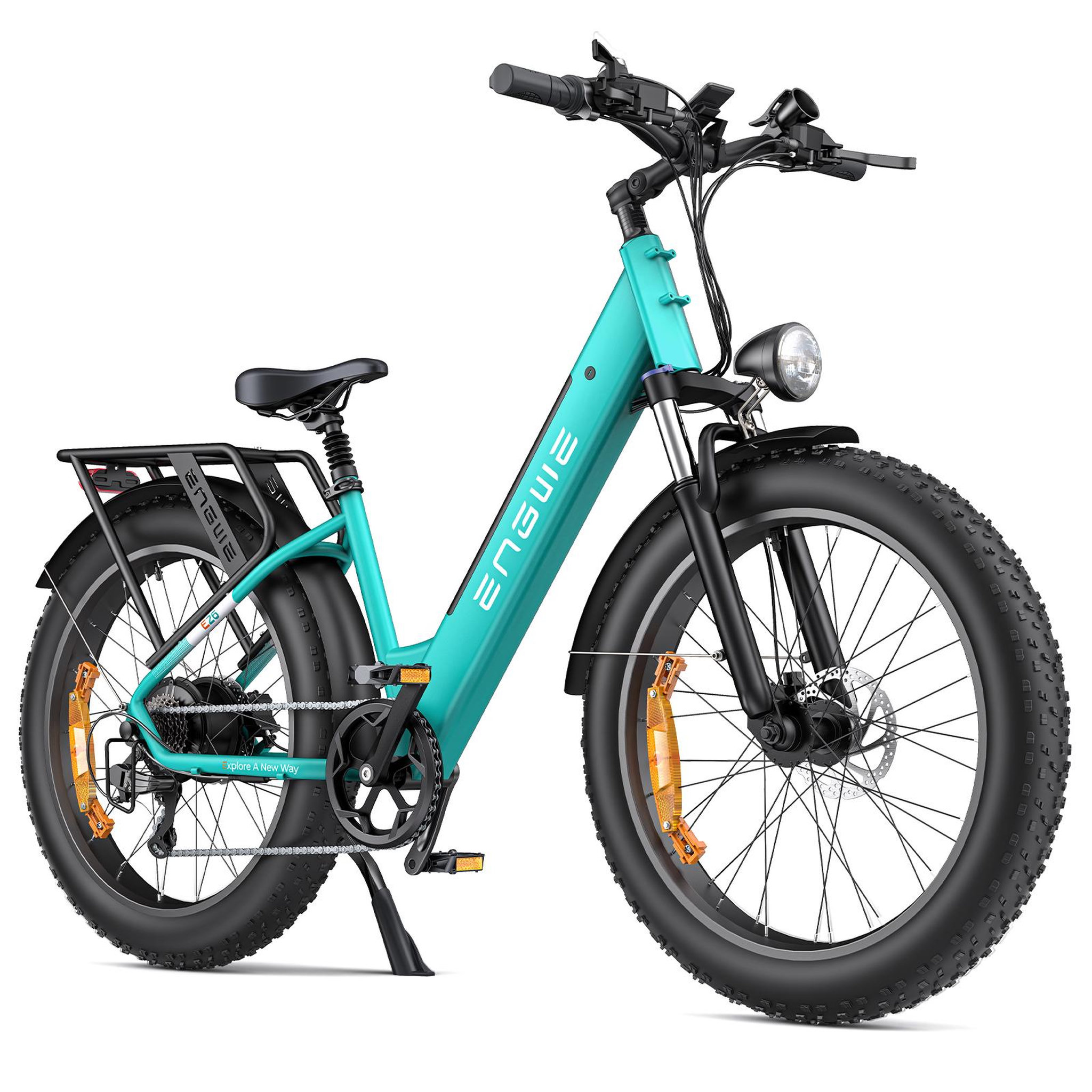 Voir la diapositive 2 : ENGWE Vélo électrique ENGWE E26 ST à cadre ouvert, batterie 48 V 16 Ah, moteur 250 W, transmission Shimano 7 vitesses