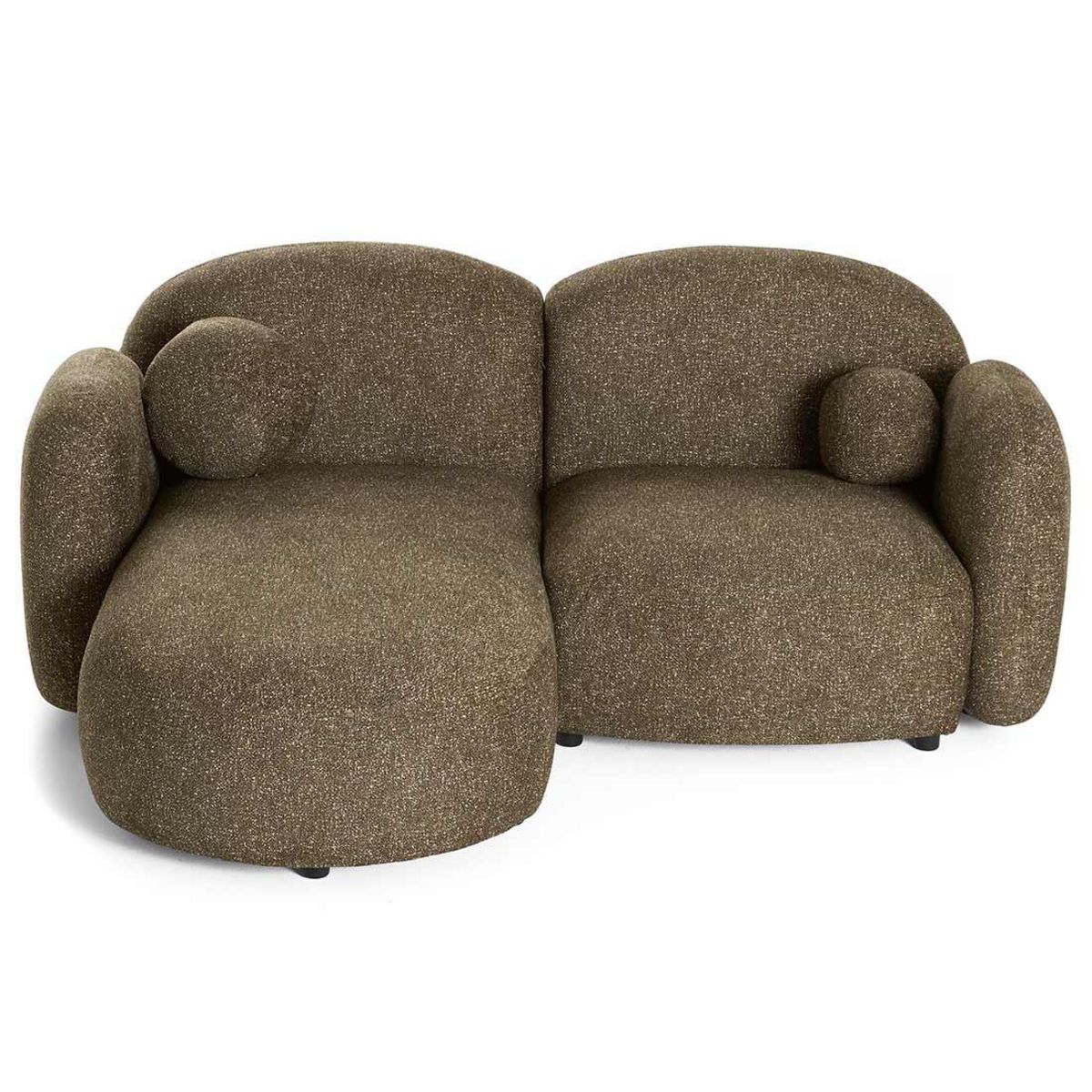 LISA DESIGN Velris - canapé d'angle gauche 3 places en tissu moucheté