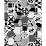 HABITABLE Crédence adhésive carreaux en aluminium Exa. Coloris disponibles : Rouge, Gris