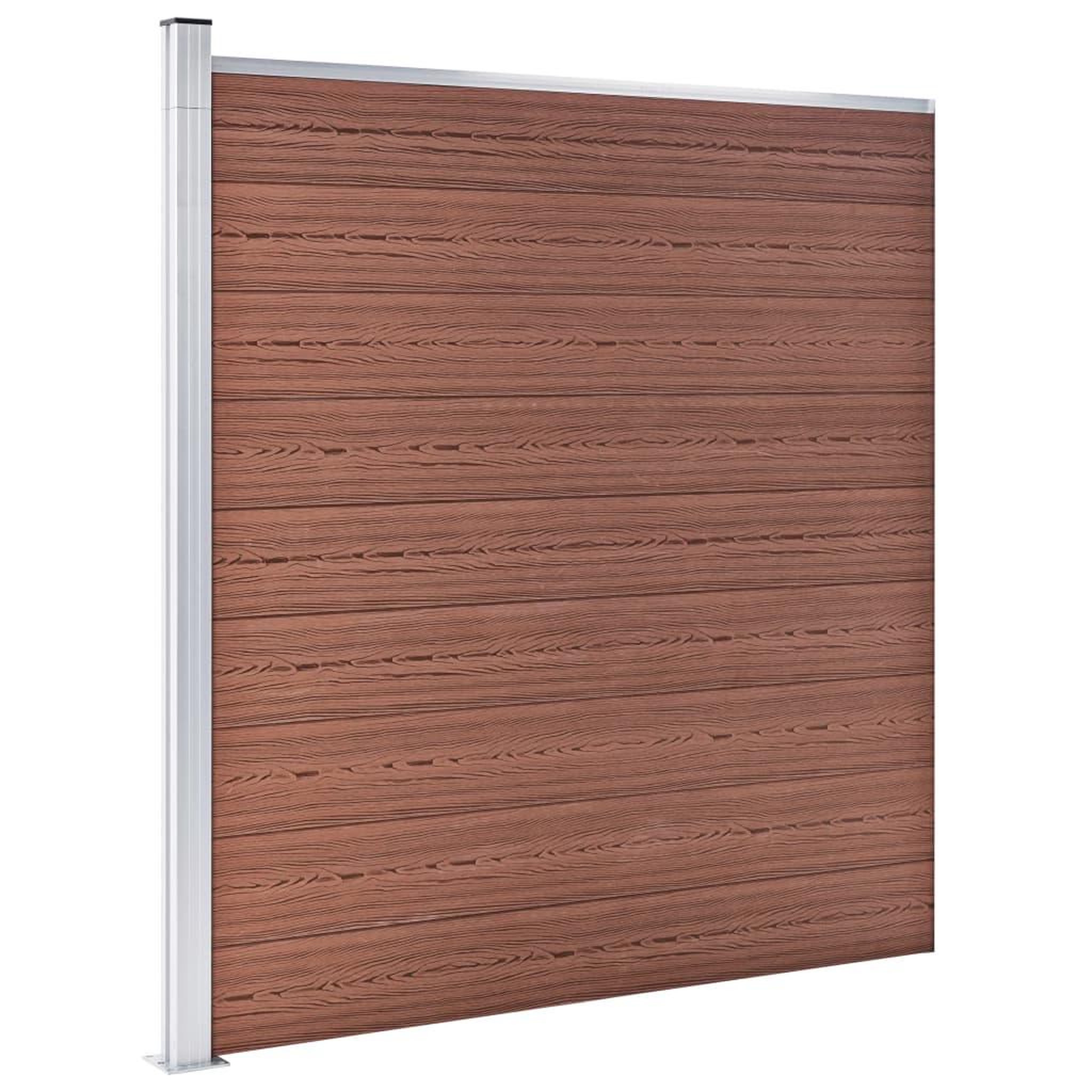 Voir la diapositive 4 : VIDAXL Cloture de jardin WPC 1391x186 cm Marron