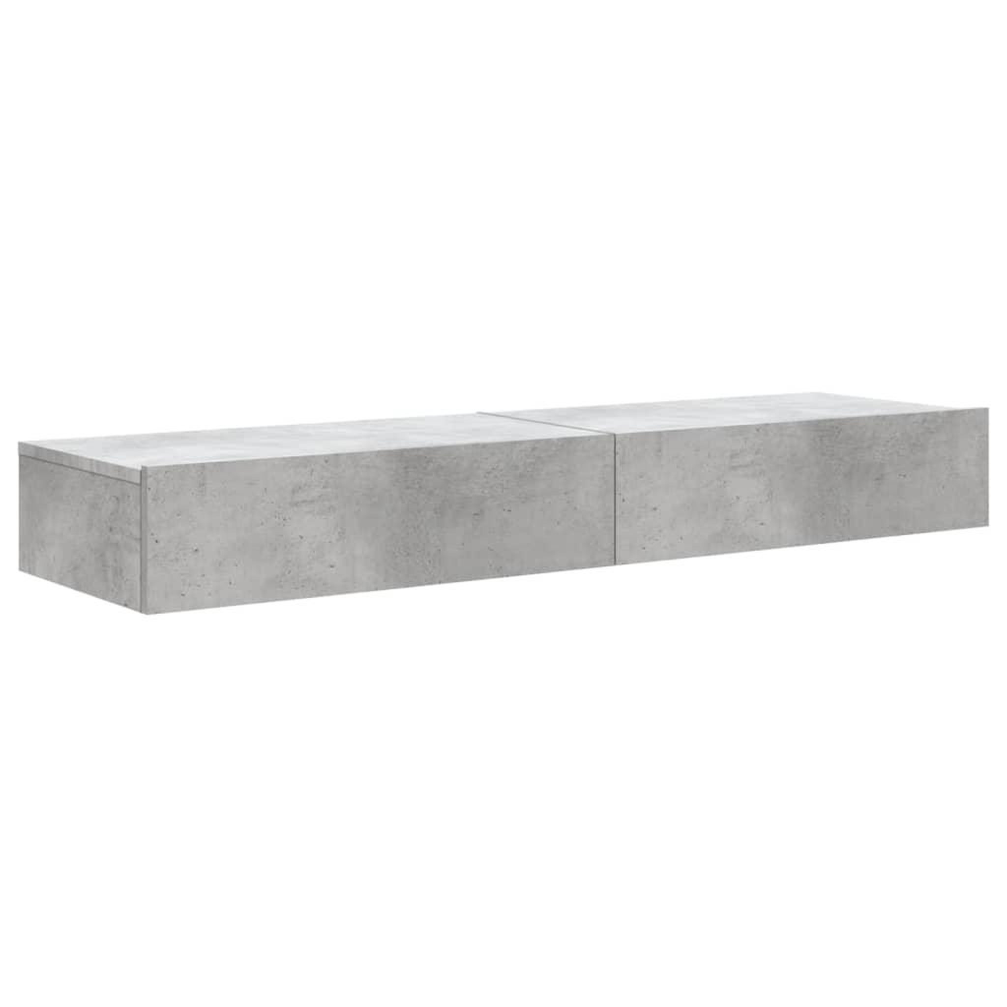 Voir la diapositive 3 : VIDAXL Meubles TV avec lumieres LED 2 pcs gris beton 60x35x15,5 cm