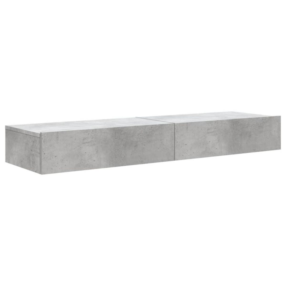 VIDAXL Meubles TV avec lumieres LED 2 pcs gris beton 60x35x15,5 cm