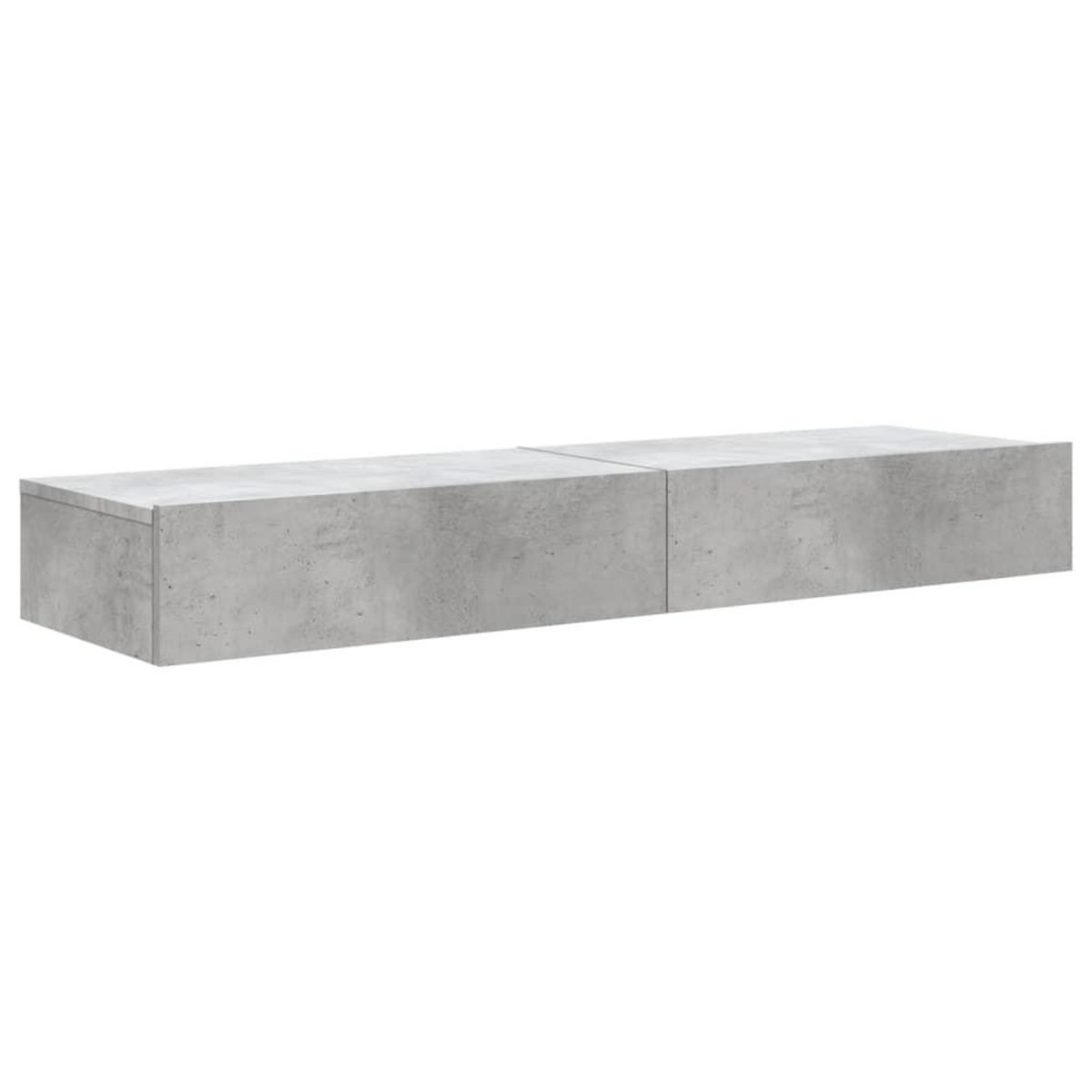 VIDAXL Meubles TV avec lumieres LED 2 pcs gris beton 60x35x15,5 cm