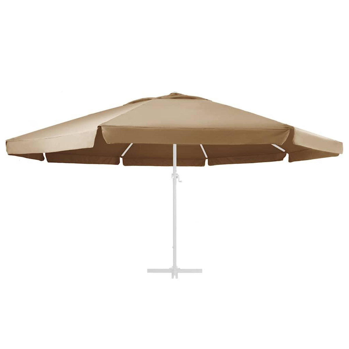 VIDAXL Tissu de remplacement pour parasol d'exterieur Taupe 610 cm