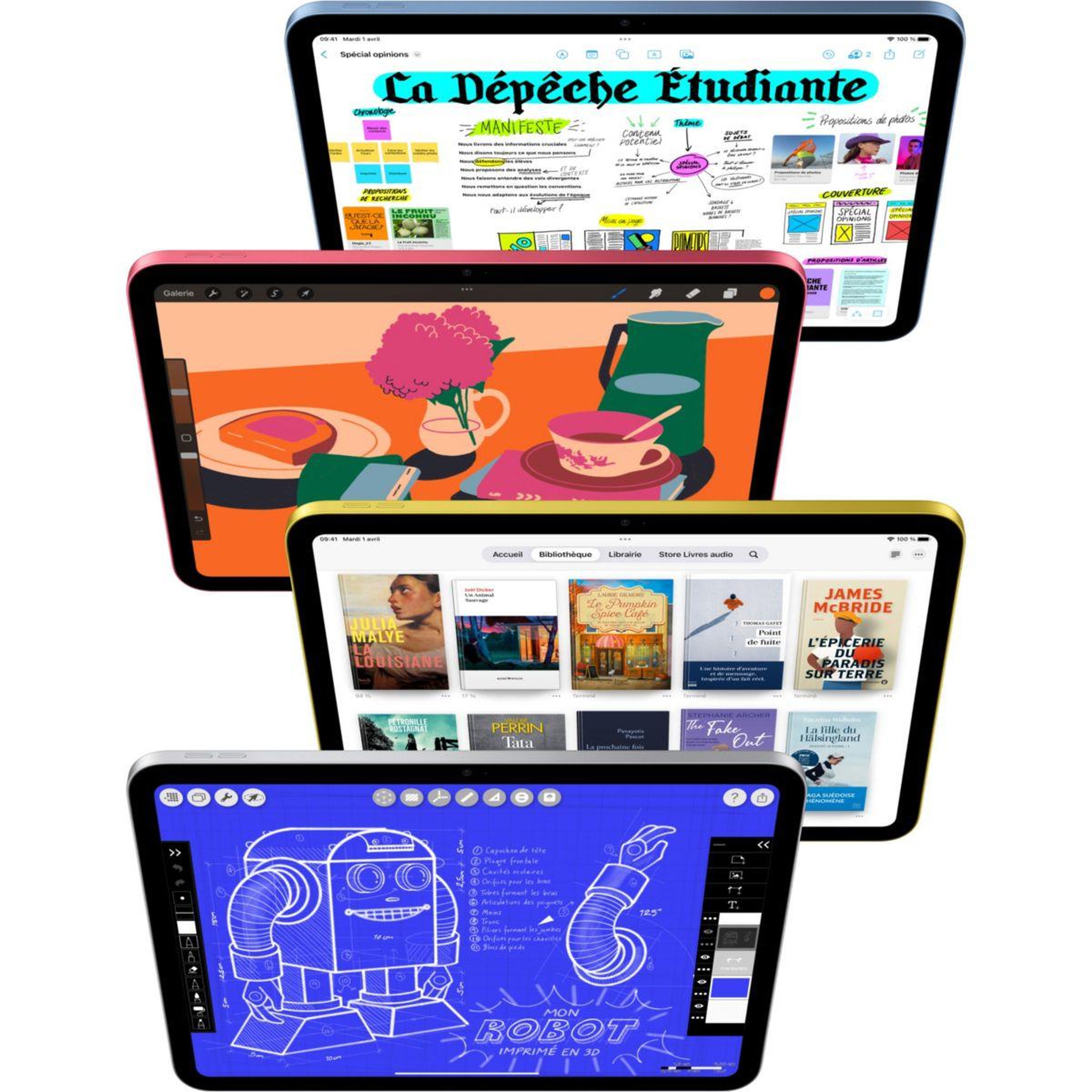 Voir la diapositive 4 : APPLE Tablette Apple 11 512Go Argent Cellular