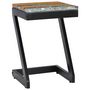 Voir la diapositive 2 : VIDAXL Table basse 30x30x50 cm Bois de teck massif et polyresine