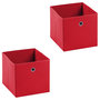 Voir la diapositive 1 : IDIMEX Lot de 2 boîtes de rangement ELA, en tissu