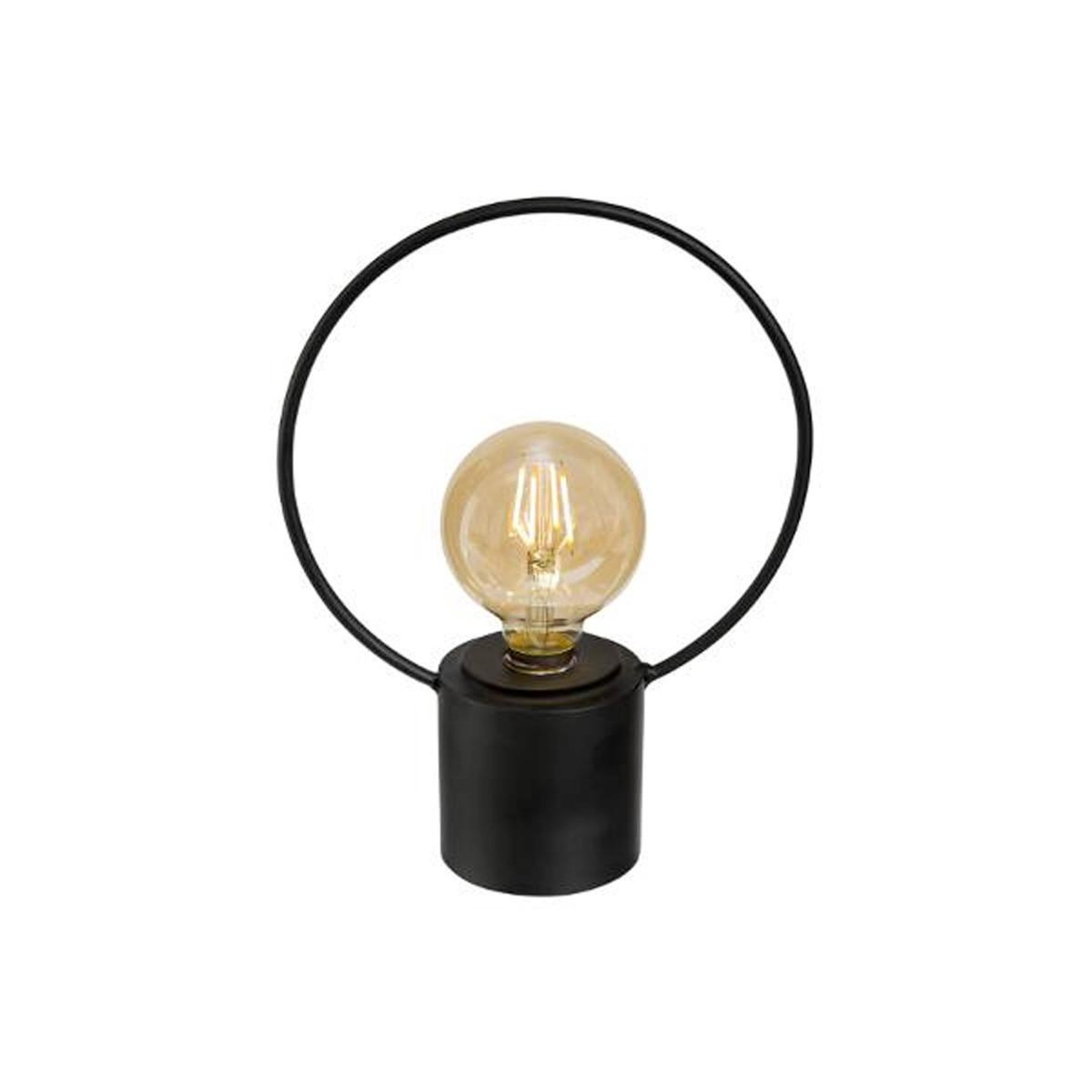 ATMOSPHERA Lampe à poser en métal  cerceau  26cm noir
