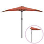 Voir la diapositive 2 : VIDAXL Parasol de balcon et mat en aluminium Terre cuite 300x155x223cm