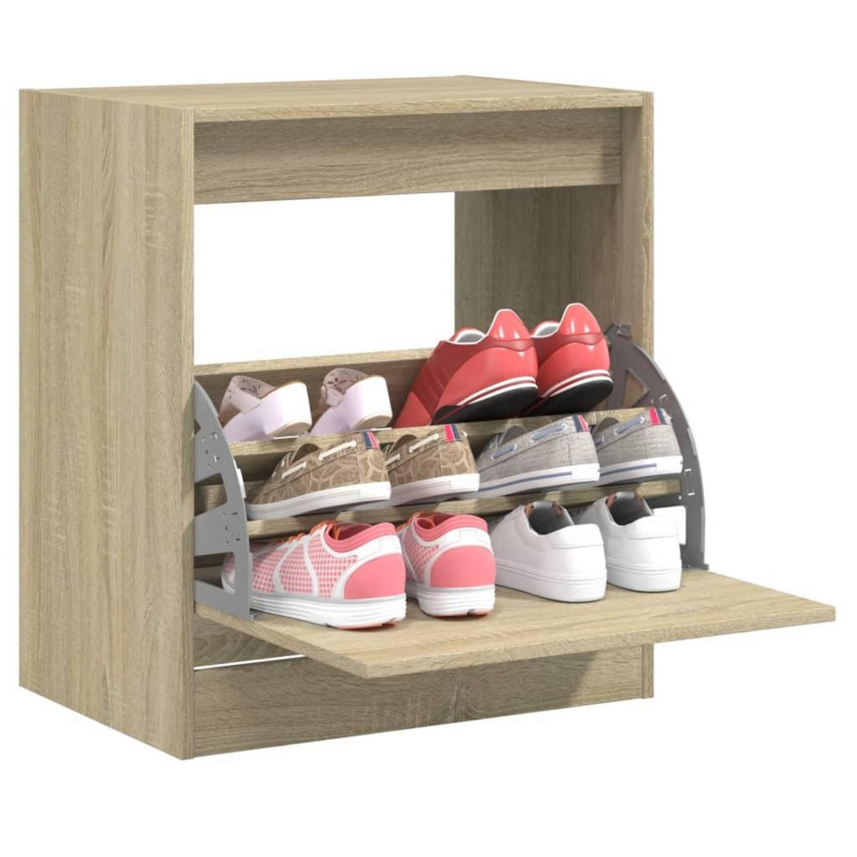 VIDAXL Armoire a chaussures chene sonoma 60x42x69 cm bois d'ingenierie