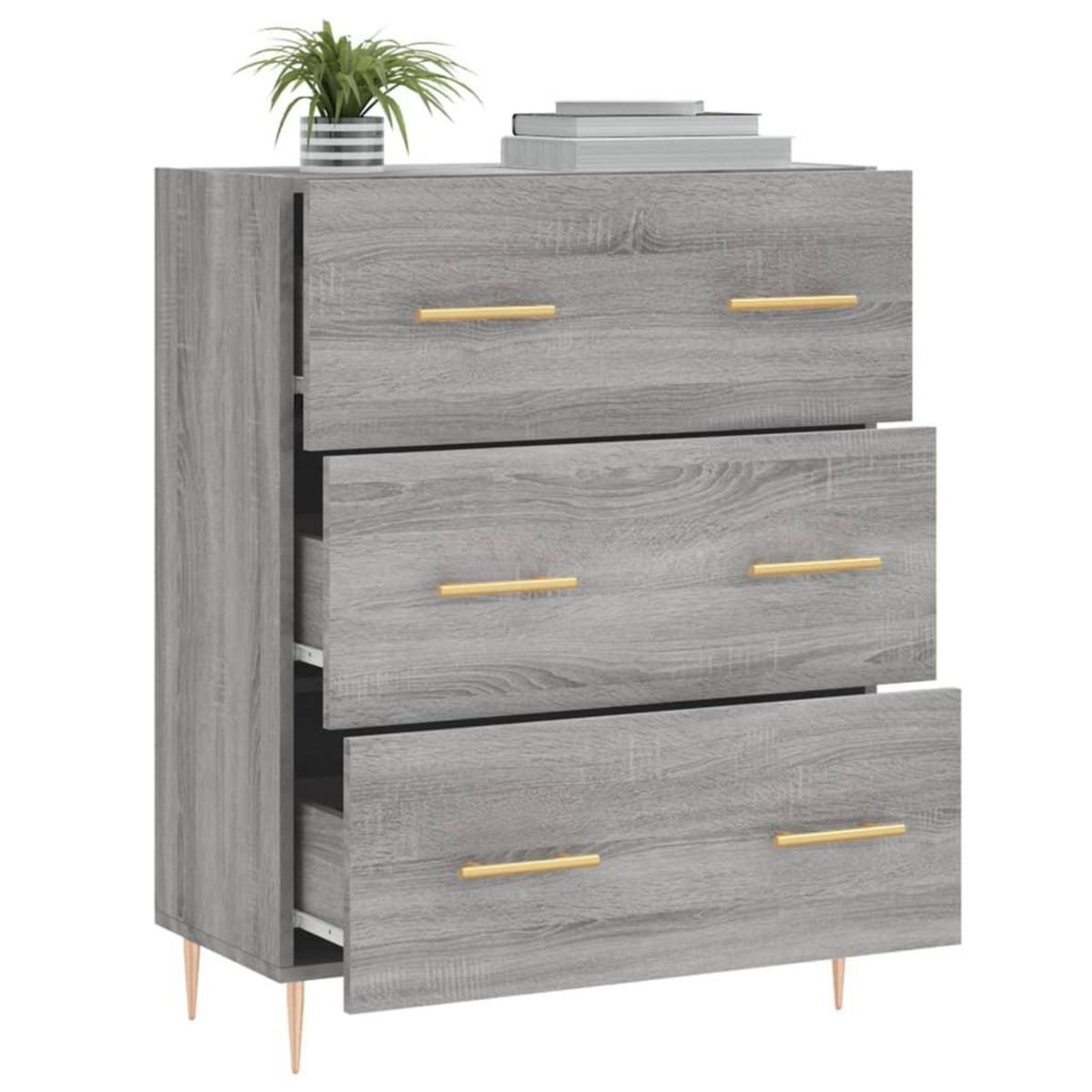 VIDAXL Buffet sonoma gris 69,5x34x90 cm bois d'ingenierie