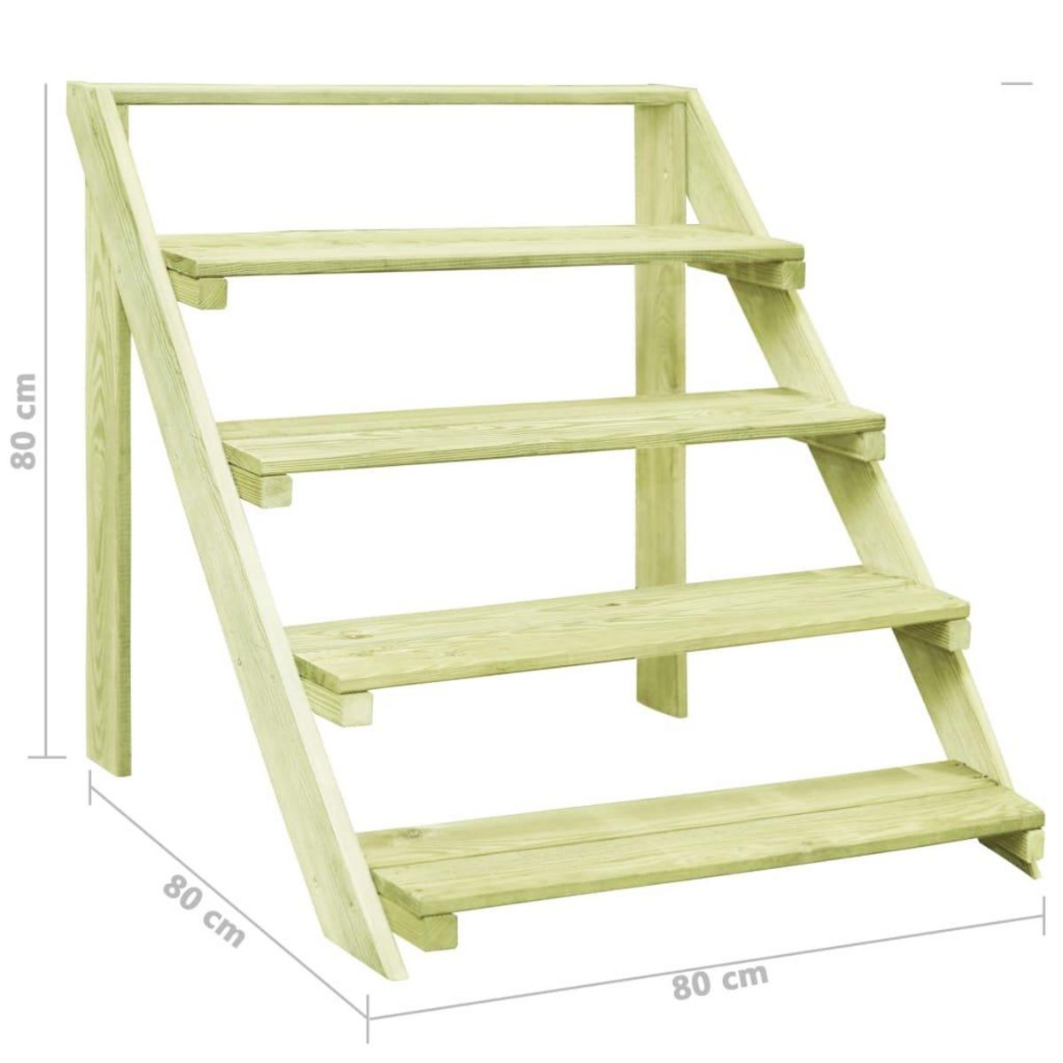 VIDAXL Support de jardiniere 80x80x80 cm Bois de pin impregne
