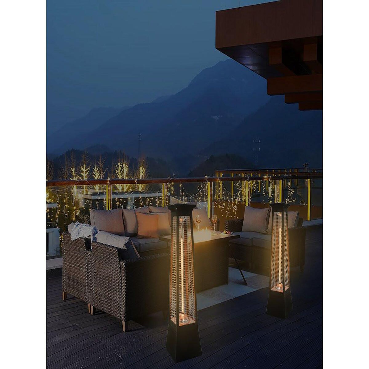 Habitat et Jardin Chauffage électrique radiant en fibre de carbone  Volcano  - 2000W - Noir