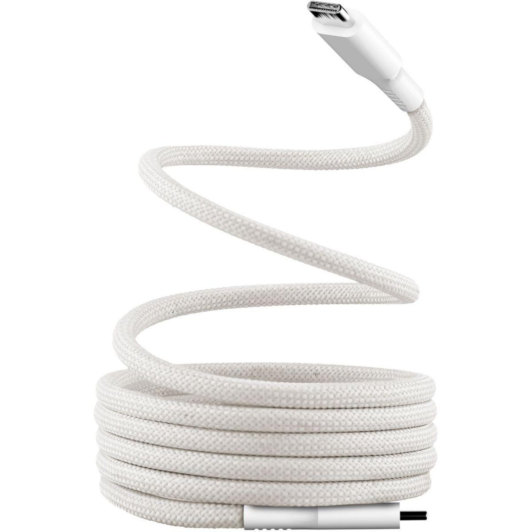 TNB Câble de charge usb-c/usb-c 1.5m gaine aimantée blanc