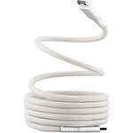 TNB Câble de charge USB-C/USB-C 1.5m gaine aimantée blanc