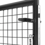 Voir la diapositive 5 : ID MARKET Portillon de jardin 105 x 150 cm en acier gris anthracite avec serrure et poignée