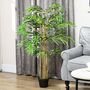Voir la diapositive 2 : OUTSUNNY Bambou artificiel 4 pieds H. 1,15 m 730 feuilles denses réalistes pot inclus noir vert