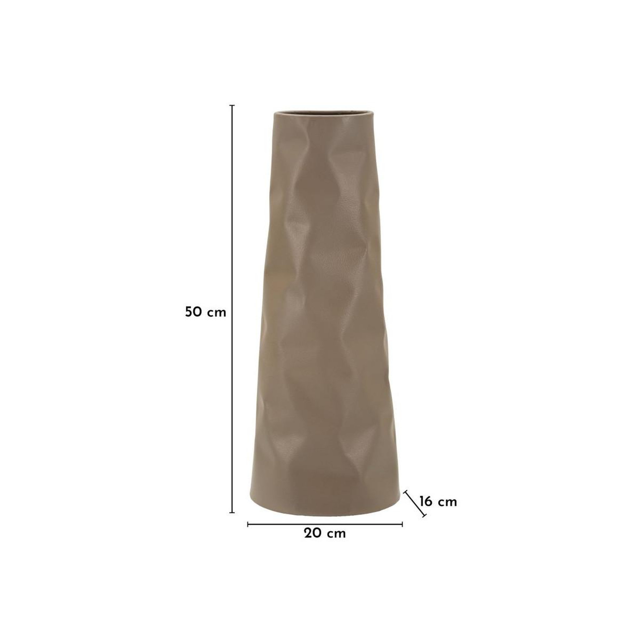 Voir la diapositive 5 : Paris Prix Vase design martelé  norimberga  50cm crème