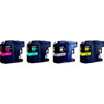 Brother Cartouche d'encre Pack Multipack 4 Originales LC123 (Noir + 3 Couleurs) - LC123VAL