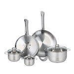 ELO Ensemble de 2 Poêles de cuisson 28 et 32 cm et 3 faitouts 12, 14 et 20 cm Elo Profi Brillant