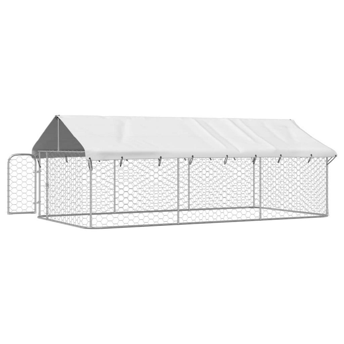 VIDAXL Chenil exterieur avec toit 400x200x150 cm