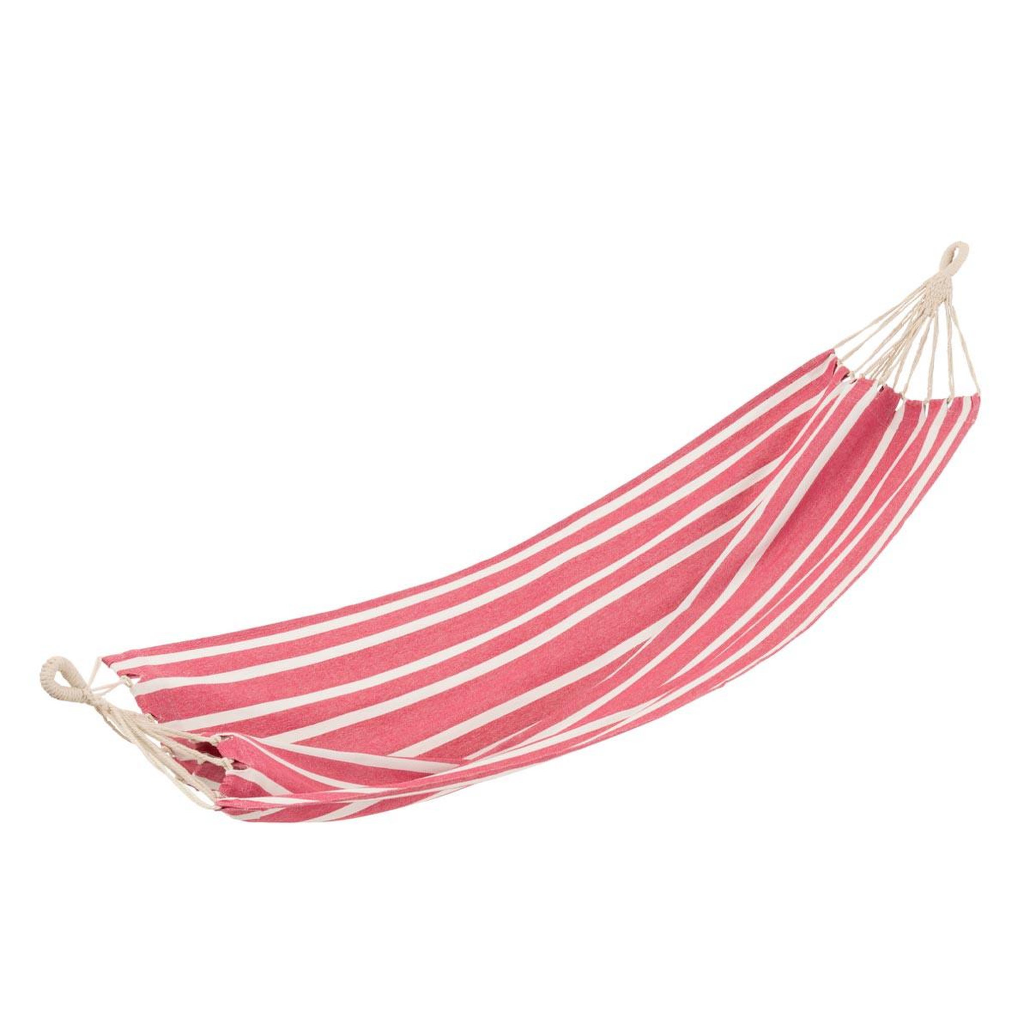 J-LINE Hamac en tissu  petites rayures  200cm rose