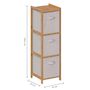 Voir la diapositive 3 : FIVE Etagère 3 paniers de rangement TIDY BOX - Beige