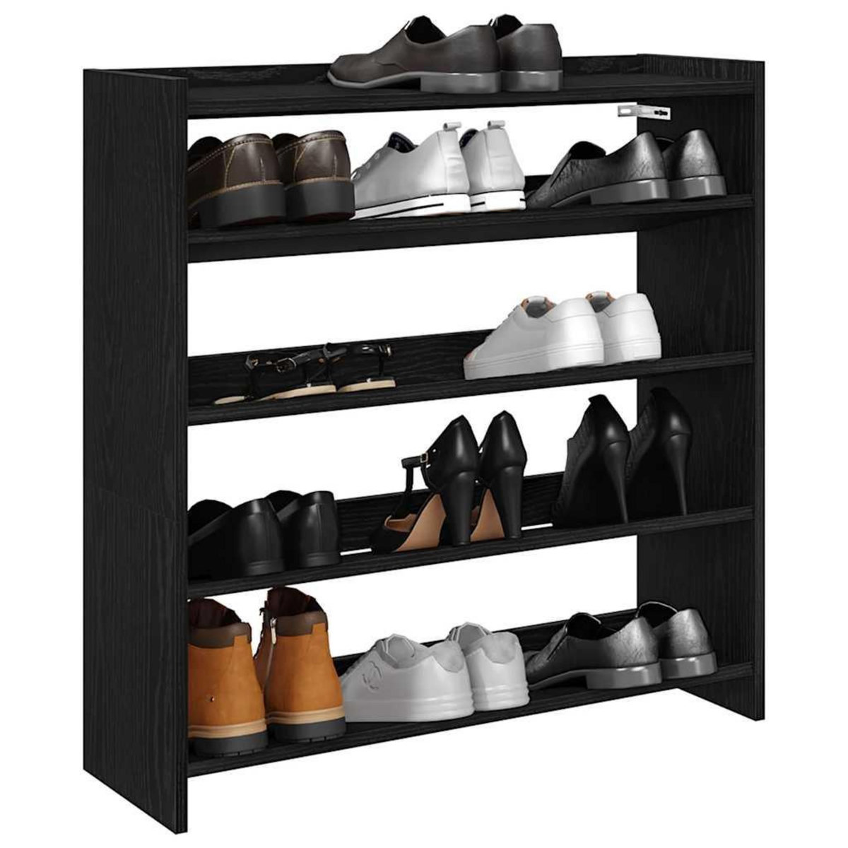 VIDAXL Etagere a chaussures noir 80x25x81 cm bois d'ingenierie