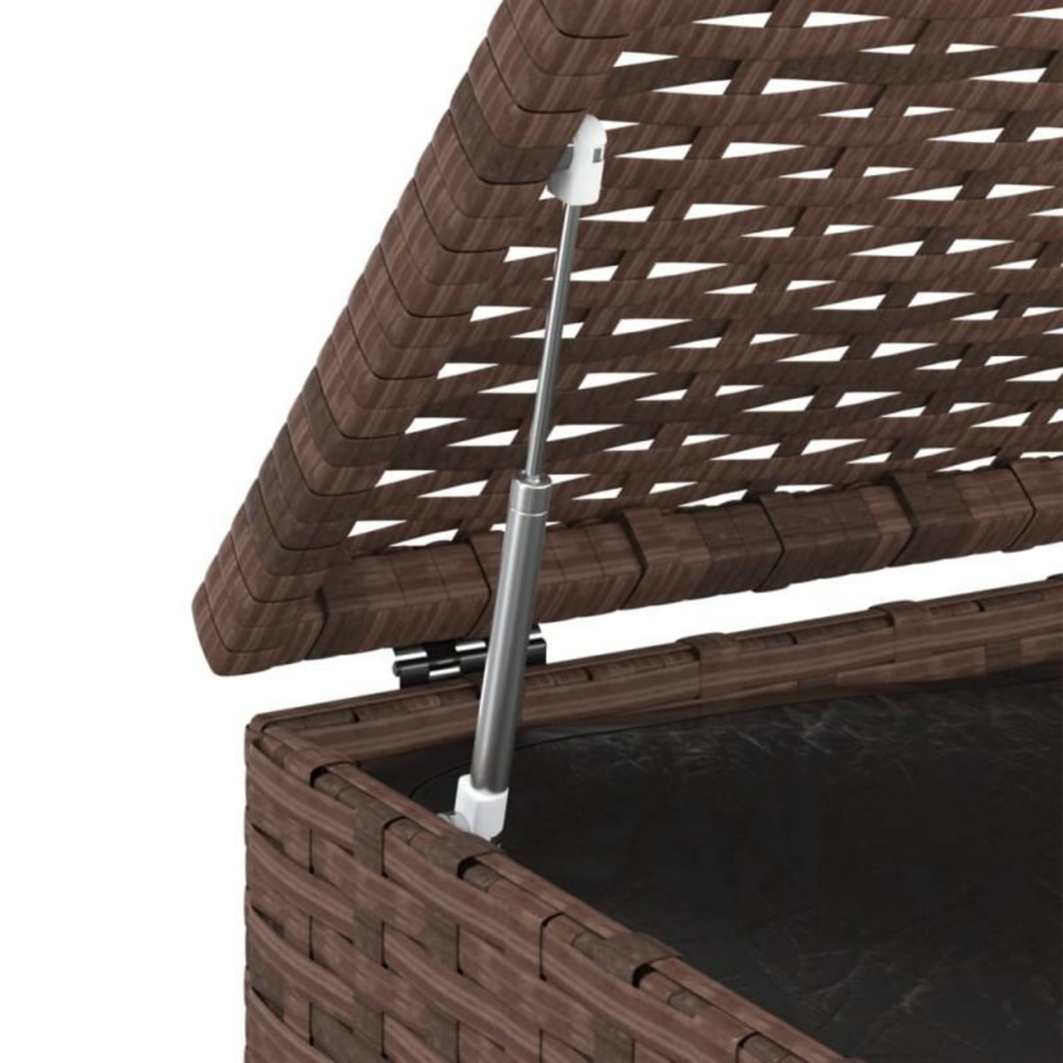 VIDAXL Boîte à coussins de jardin Résine tressée 100x49x103,5cm Marron