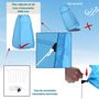 Voir la diapositive 6 : OUTSUNNY Tente de douche pliable pop-up automatique instantanée cabinet de changement camping polyester bleu
