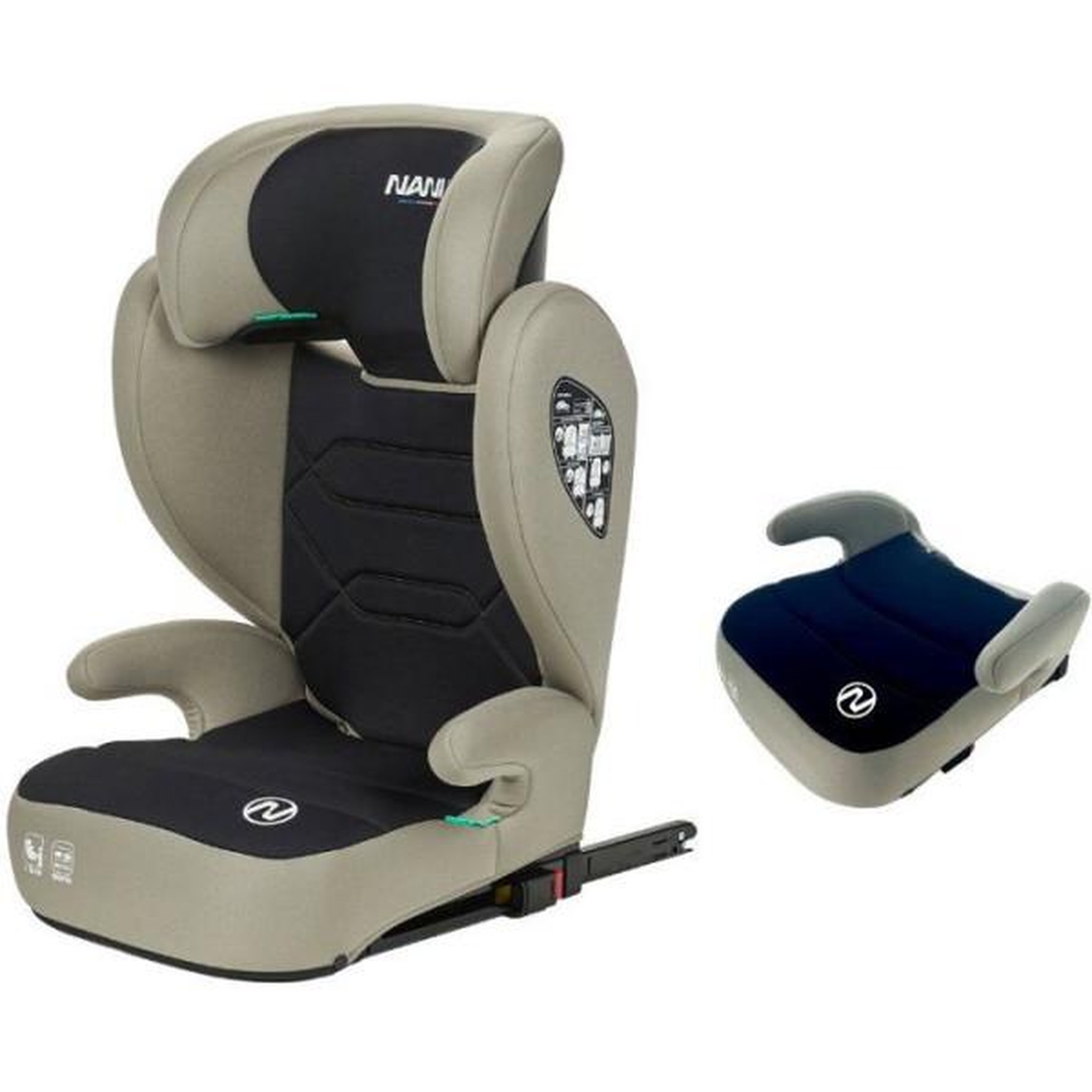 Voir la diapositive 2 : NANIA Siege Auto  - NANIA - Bogota - Groupe 2/3 - I-size - 100/150 cm - Isofix - 4 a 12 ans - Tetiere réglable - Noir