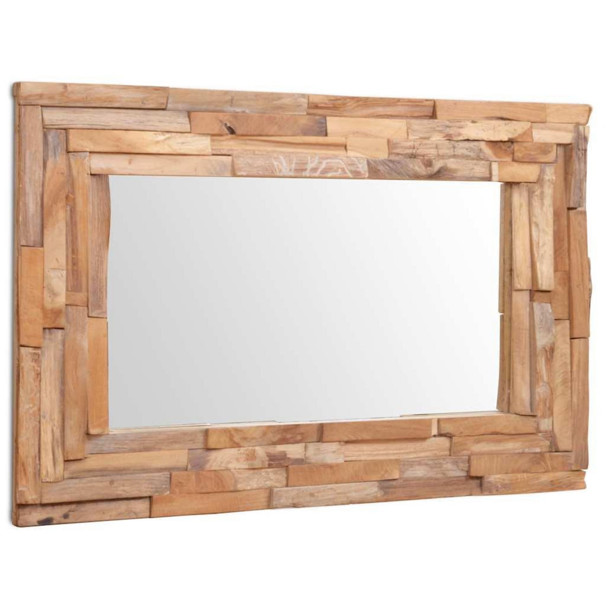 VIDAXL Miroir decoratif Teck 90x60 cm Rectangulaire