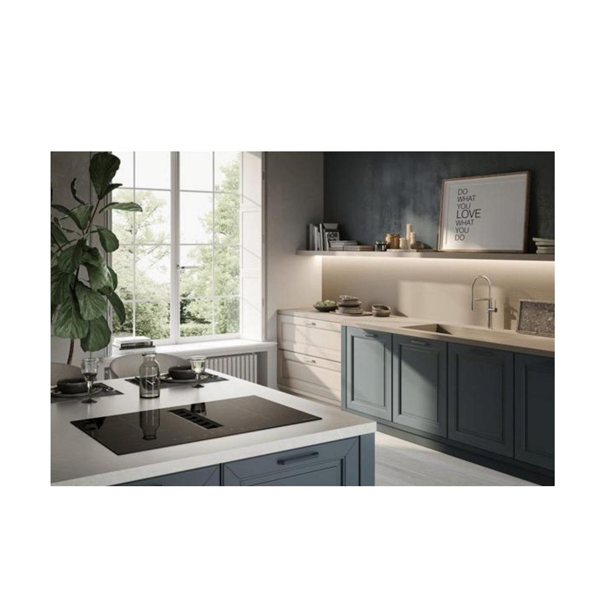 faber Table de cuisson aspirante induction 83cm 4 feux 7200w - 5484328